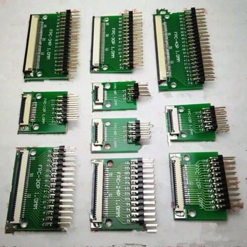 1.0mm one-side weldin FFC/FPC 24P Connector Adapter Plate Flat Cable Socket Adaptor Connector to DIP bendDouble row for PCBBoard