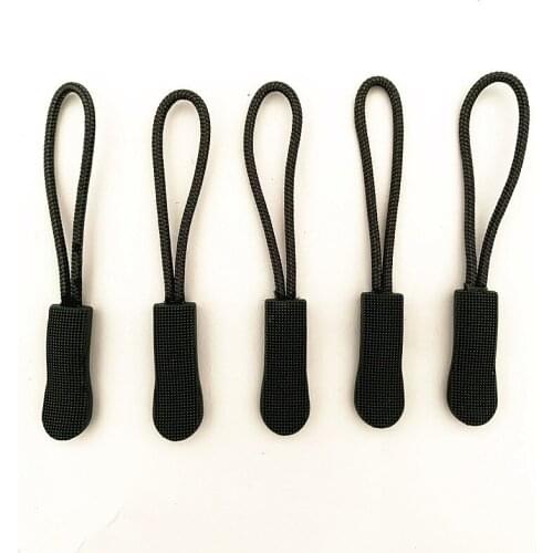 10pcs gray zipper PU zipper handle injection zipper PCV Drawstring head
