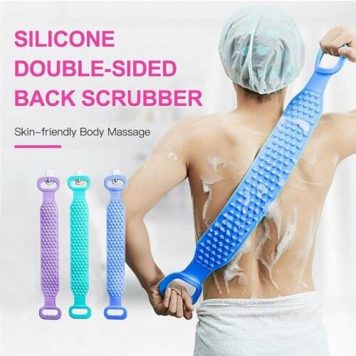 3 Colors Magic Silicone Brushes Bath Towels Body Brush Exfoliating Back Scrubber Bath Belt Body Clean Massage Shower Brushes