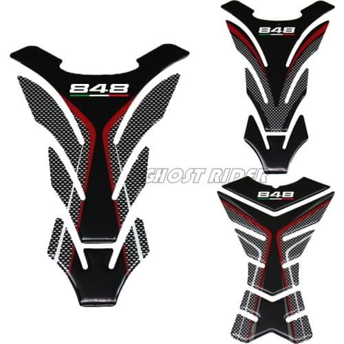 3D Resin Motorcycle Tank Pad Protector Decal Stickers Case for Ducati 848 EVO Tankpad