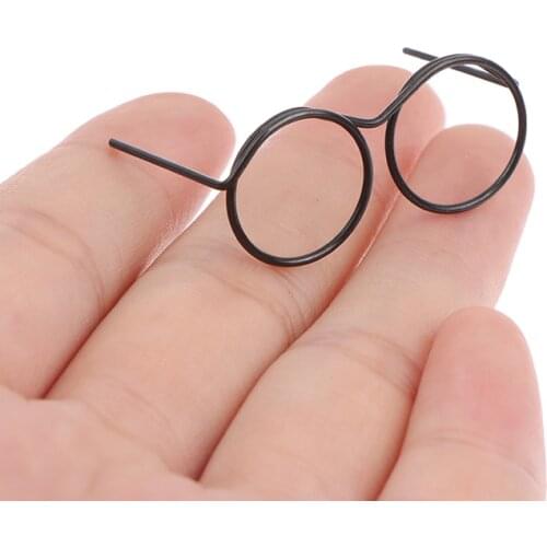5Pcs Hot Fashion Doll Cool Glasses Great Collection Fashion Round Frame Lensless Retro Doll Glasses For Doll