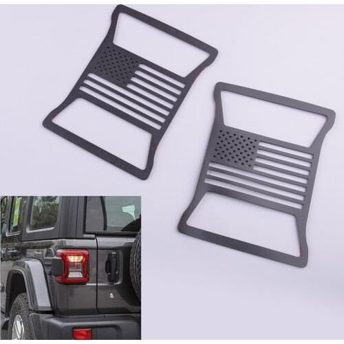 Car Rear Taillights Lamp Guard Cover Trim Iron Black fit for Jeep Wrangler JL 2018 2019 2020