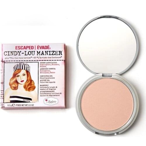 THE BALM Cindy Lou Manizer Blush Shadow Highlighter Bronzer Natural Shimmer Pink Peach Nude Face Make-Up Highlight