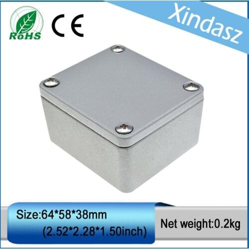 Free shipping aluminium enclosure electronics waterproof electronic box aluminium junction box metal enclosure 64*58*38mm