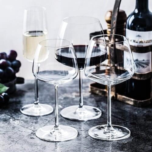 Nordic High Quality Crystal Wine Glass Rhomb Goblet Champagne Large Capacity Cocktail Cup Home Bar Hotel Wedding Drinkware