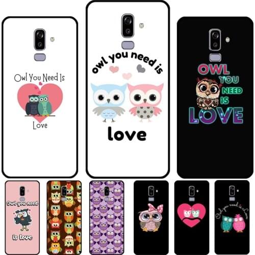 Owl Cute lovers Kawaii Cartoon Case For Samsung Galaxy A5 A3 2017 J7 J5 J1 J3 2016 A6 A8 J6 J4 Plus J8 A7 A9 2018 Cover
