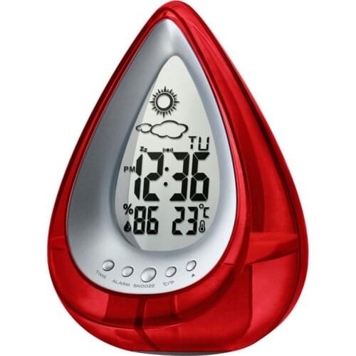 Digital Water Powered Alarm Clock - Snooze AM/PM Date Humidity Temperature