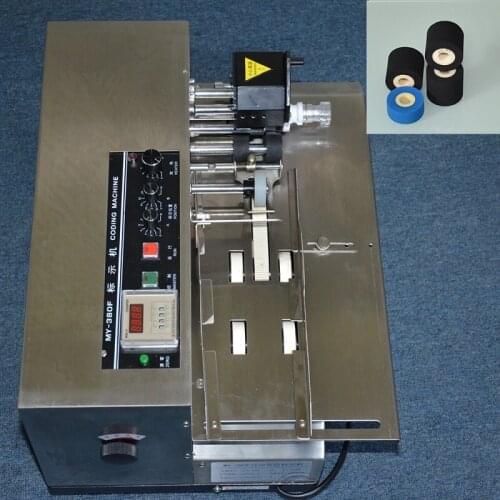Hot sale my 380 roller coding machine on pharmacy and food industry with 12pcs free hot ink roll