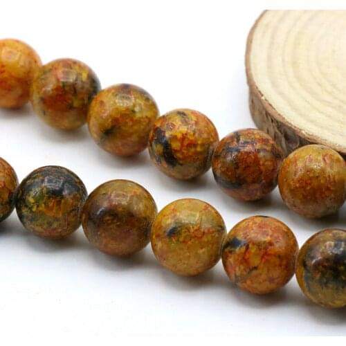 Orange turkey Turkey Stone 12mm round loose beads 15" DIY women jewelry suitable for making bracelets&necklace