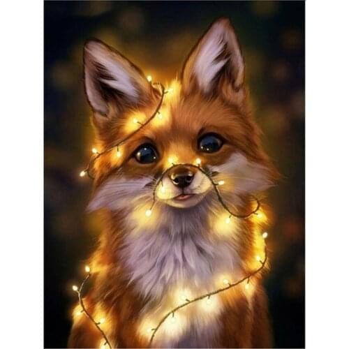 DIY Square Diamond Painting Animal Fox Cross Stitch Mosaic Embroidery Picture Cuadros Home Decoration Gift XN008