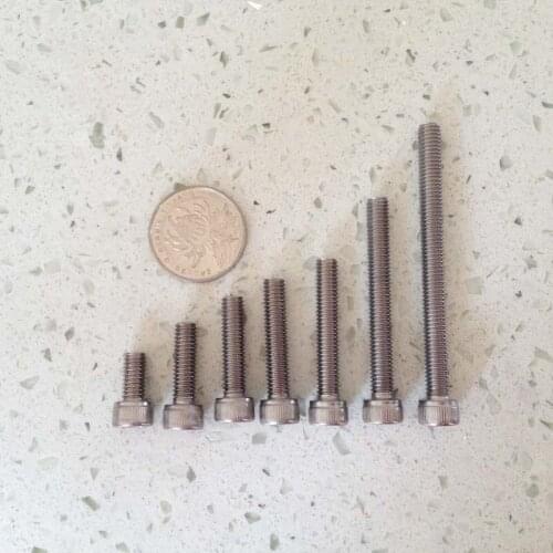 Fixmee 160pcs/Lot Metric Thread M3*6/8/10/12/16/20/25/30mm 304 Stainless Steel Hex Socket Head Cap Screw Bolts