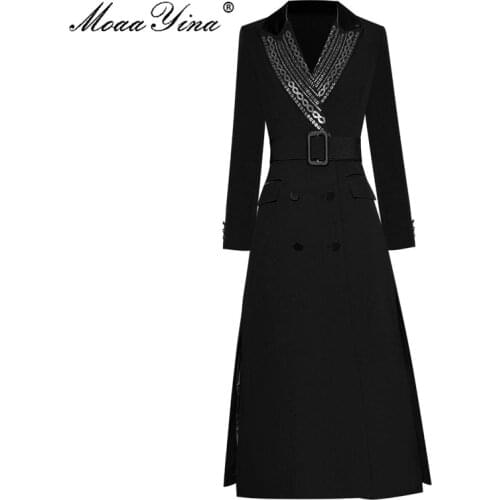 Женские осенние плащи MoaaYina China At AliExpress