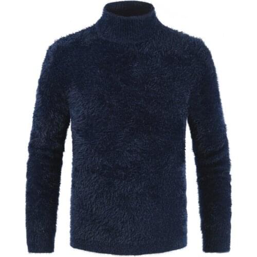 Mens Turtleneck Knitted Sweater Cashmere Wool Winter Sweater Men 2019 Turtleneck Pullover Man Swetry Pull Col Roul Homme