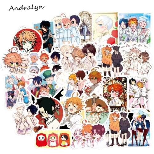 10/50Pcs Japan Anime The Promised Neverland Stickers For Luggage Skate Laptop Refrigerator Motorcycle Car For Children Stickers