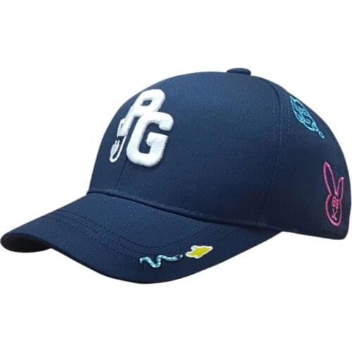 New High Quality Unisex Golf Hat Ins Black and White Hat Embroidered Sports PG Golf Cap