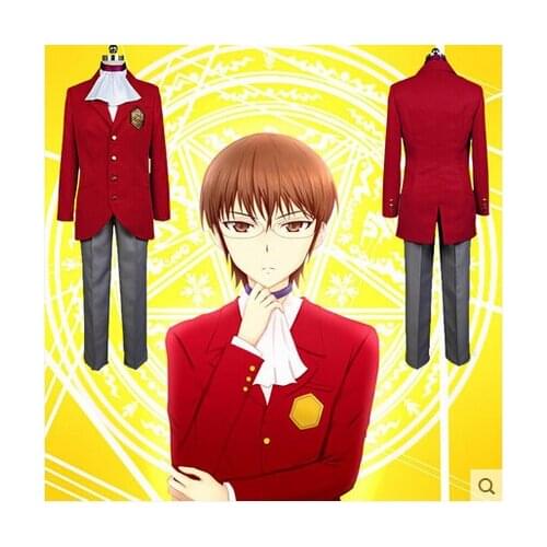 New Kami Nomi zo Shiru Sekai Cosplay Keima Katsuragi Halloween Man Everyday Clothing School Uniform (Top+Shirt+Pants+Neck orname