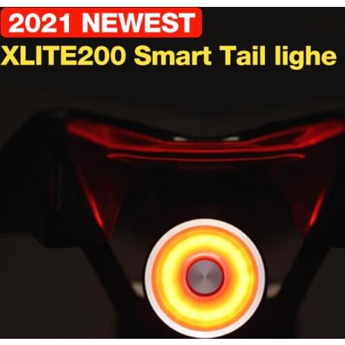 New Enfitnix Xlite200 Smart Bicycle Tail Light T600 Carbon Fiber Lightweight Ultra Bright Led Automatic Brake Warning NightLight