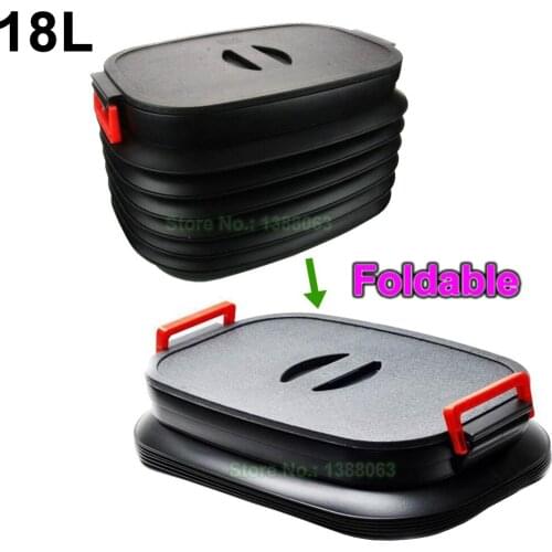 2018 New Car Accessories Foldable Car Trunk Organizer 18L Car Organizer Car Storage Box Collapsible Plastic Boot Orgniser