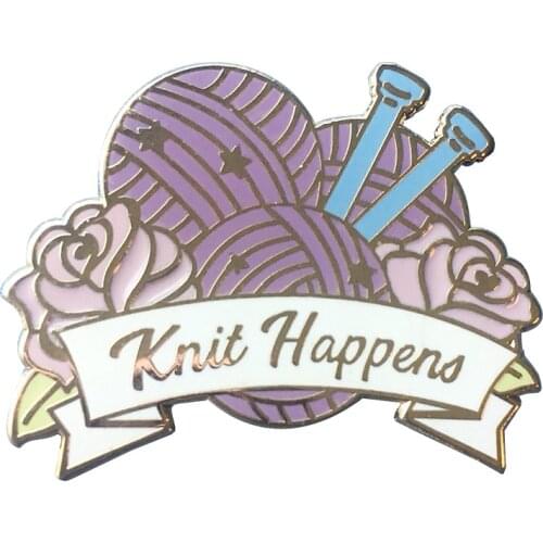 Yarn Crochet Knit Brooch badge