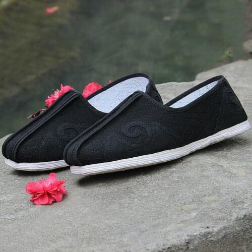 Manual Strong Cloth Soles Cotten Breathable Taoist Shoes Chinese Traditions Footwear Tai Chi Shoes Kung Fu Wushu Shoes