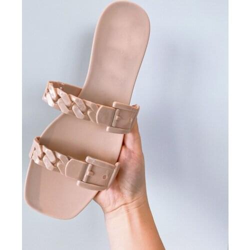 New Arrival Summer Beach Sandals Women Jelly Shoes Casual Outside Shoes Luxury Brand Designer High Quality Flats Slippers 2021