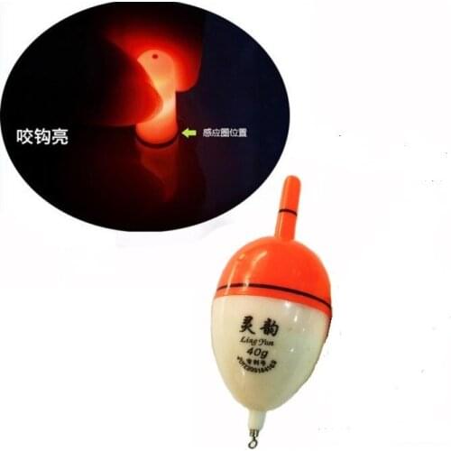 LED light floating fishing float for Rock fishing or river night fishing with button battery