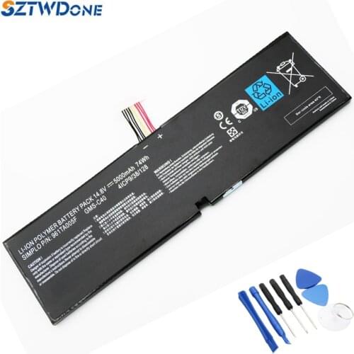 SZTWDONE GMS-C40 Laptop Battery for Razer Blade Pro 17 2014/2015 RZ09-0117 RZ09-0099 14.8V 74WH 5000MAH