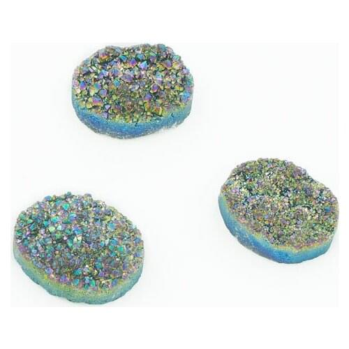Titanium Rainbow Crystal Cluster Oval bead Approx 20*16 mm
