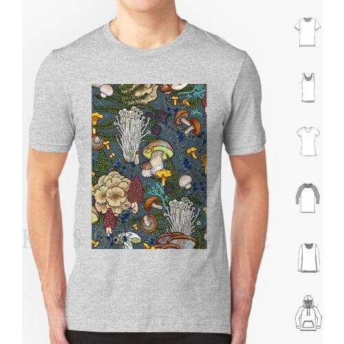 Mushroom Poster T Shirt Cotton Men Diy Print Tattoo Flash Mushrooms Butt Cute Sexy Funny Vegan Botanical
