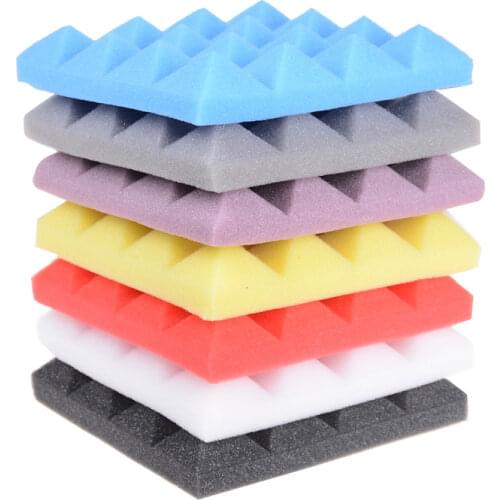 Soundproofing Foam Studio Acoustic Sound Treatment Absorption Wedge Tile R06 Drop Ship for use on corner walls, corner ceilings