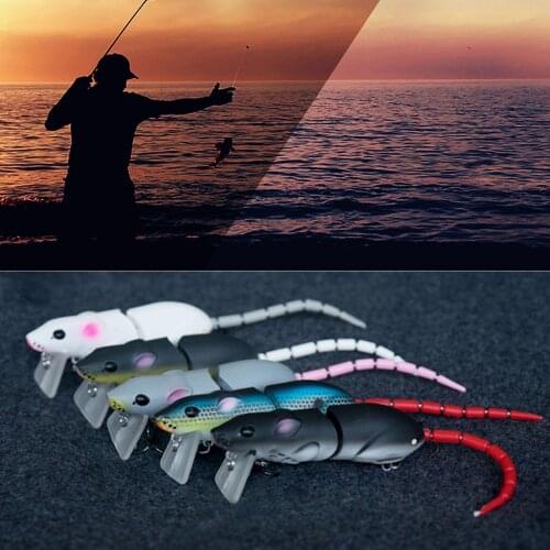 15cm Artificial Fake Mouse Swim Bait Lure with Hook Fishing Accessories Plastic Rat Fishing Bait Fishing Lure With Hook