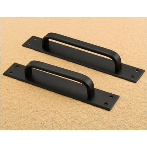 2PCS/LOT Aluminum Alloy Sliding Door Handle Fire Toilet Door Pull Plate Push Gate Door With Screws