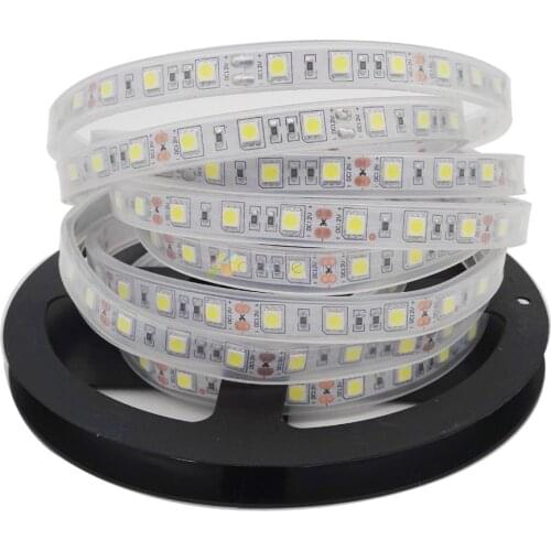 5050 IP67 Waterproof LED Strip DC12V 60 LED/M High Quality Silicon Tube Outdoors Use Warm White/White Red Blue Green RGB Color