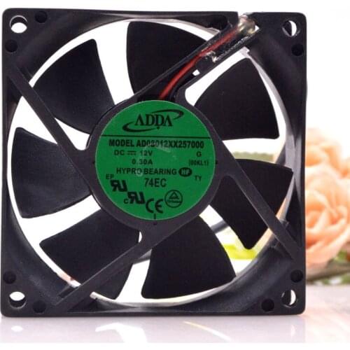 AD08012XX257000 For ADDA 8025 DC12V 0.30A 8mm Chassiscooler cooling fan 3000RPM