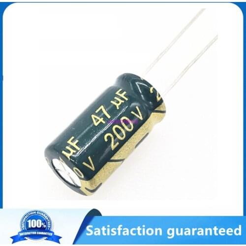 5pcs/lot 47UF 200v 47UF aluminum electrolytic capacitor size 10*20 H034 20