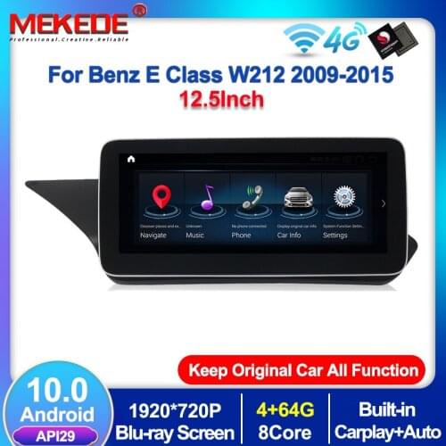 8 Core 4+64G Android 10 4G Lte Car Radio DVD Multimedia Player For Mercedes Benz E Class W212 E200 E230 E260 E300 S212 2009-2016