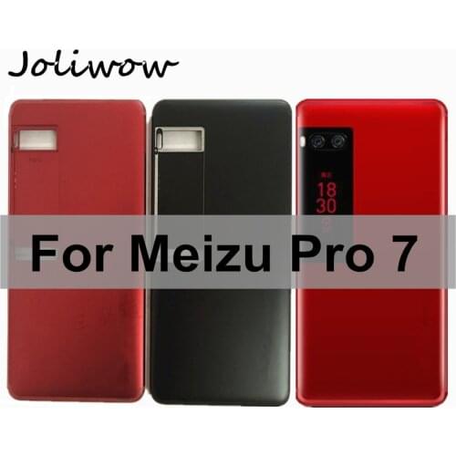 For Meizu Pro 7 Back Battery Cover Case With Secondary Display For Meizu Pro 7 Pro7 Rear Housing with Power Side Buttons