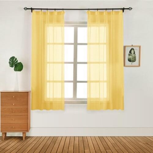 Europe Solid Yarn Curtain Window Tulle Curtains Modern Window Treatments Voile Living Room Kitchen Home Decoration