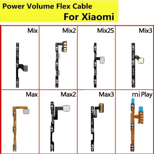 Button Mute key Switch On Off Volume Power Flex Cable For Xiaomi Mi Mix 2 2s 3 Max 2 3 Power mi Play Flex Cable