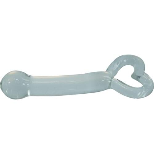 Heart shape ring Pyrex glass dildo crystal anal ball butt plug prostate sex toys male female adult products