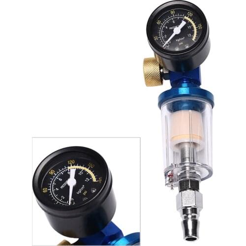1pc Spray Paint Gun Kit Air Regulator Gauge & In-line Air Oil Water Separator Filter For Outdoor Camping Hiking Accessories