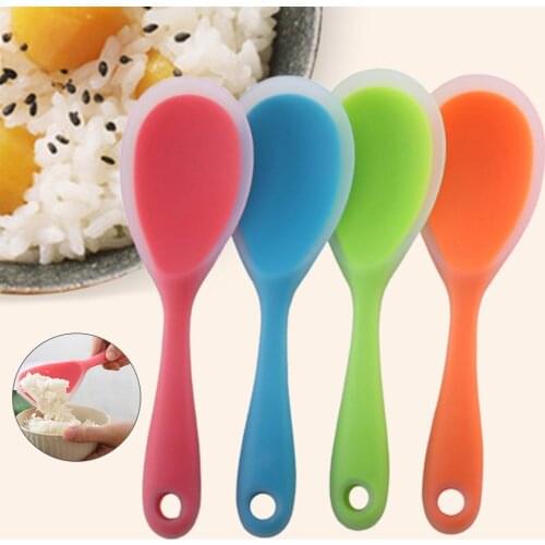 New High Quality No-stick Paddle Silicone Rice Shovel Spoon Rice Server Cooking Scoop Ladle Baking Tool Kitchen Utensils