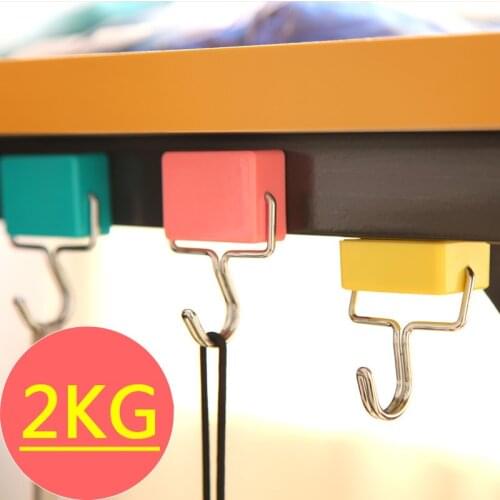 Nail-free suction magnetic hook kitchen microwave refrigerator seamless hook strong magnet hook household kitchen refrigerator