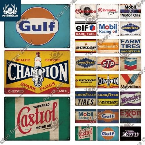 Putuo Decor Garage Metal Sign Tin Sign Plaque Metal Vintege for Bar Pub Gas Station Man Cave Wall Decoration Decorative Plate