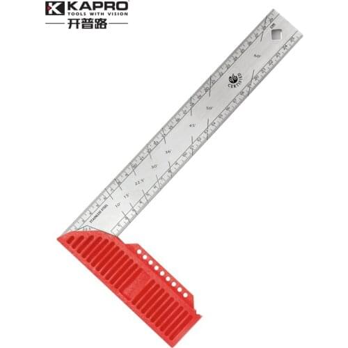 KAPRO Multi Function Rectangular ruler Woodworking square 90 degree stainless steel thickened Ruler tool