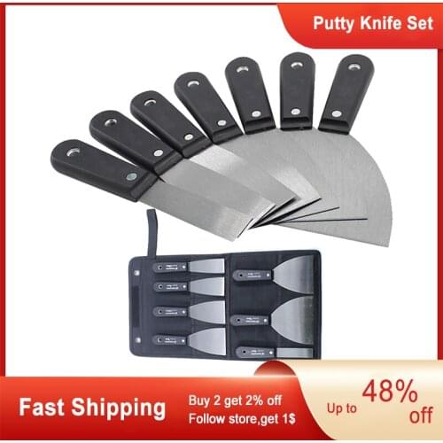 7pcs Putty Knife Set Filling Spatula Plaster Shovel Scraper Blade Wallpaper Stripper Construction And Repair Tools Dropshipping