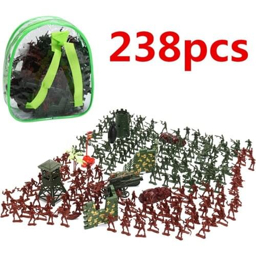 238pcs Mini Soldier Model Set Play Birthday Children Figures Tanks Army Men Kids Toy Toddler Gift Static Military Accessories
