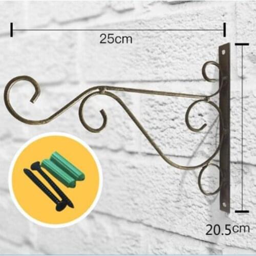 Wall-Mounted Hook Flower Stand Decoration Wall Hanging Basket Bracket Simple flower Pot Holder