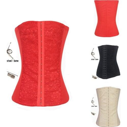 New Direct Manufacturer Lace Steel Boned Corsets Hooks Girdle Corset Sexy Waist Corsets