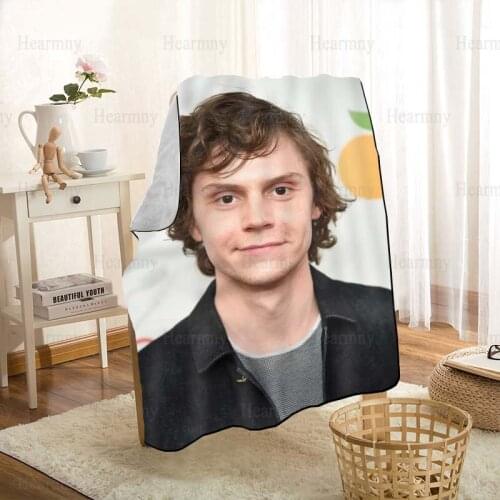 Custom Evan Peters Blanket Personalized Blanket On For The Sofa/Bed/Car Portable 3D Blanket For Kid Home Textile Fabric 0508
